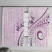 Pasifika Festival Window Curtain Tribal Pattern Lilac Version LT01 With Hooks Purple - Polynesian Pride