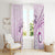 Pasifika Festival Window Curtain Tribal Pattern Lilac Version