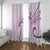 Pasifika Festival Window Curtain Tribal Pattern Lilac Version