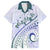 Pasifika Festival Family Matching Summer Maxi Dress and Hawaiian Shirt Tribal Pattern Violet Version LT01 Dad's Shirt - Short Sleeve Purple - Polynesian Pride