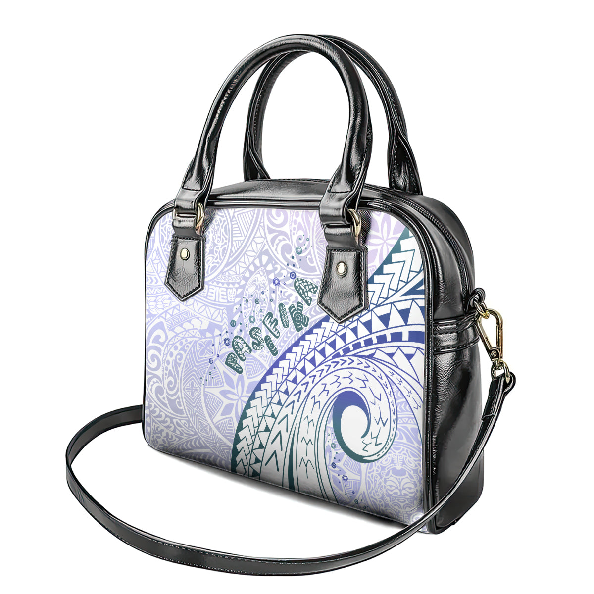 Pasifika Festival Shoulder Handbag Tribal Pattern Violet Version LT01 - Polynesian Pride