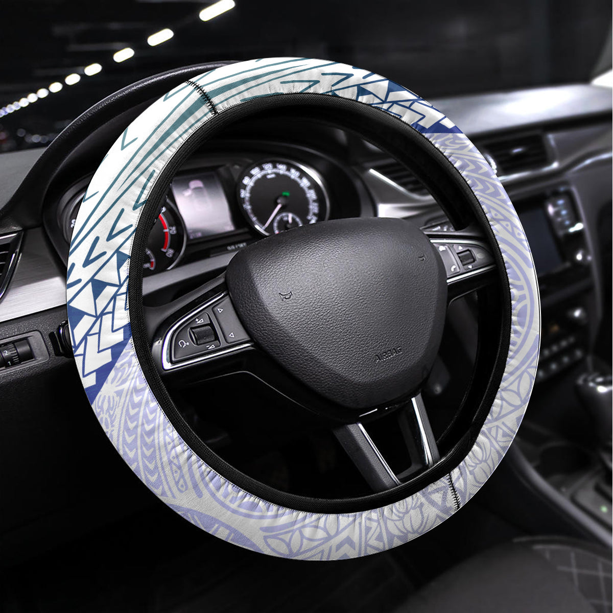 Pasifika Festival Steering Wheel Cover Tribal Pattern Violet Version