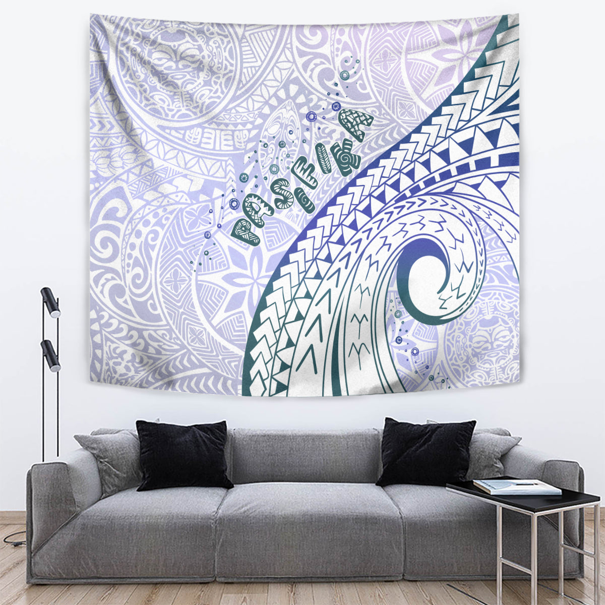 Pasifika Festival Tapestry Tribal Pattern Violet Version LT01 Purple - Polynesian Pride