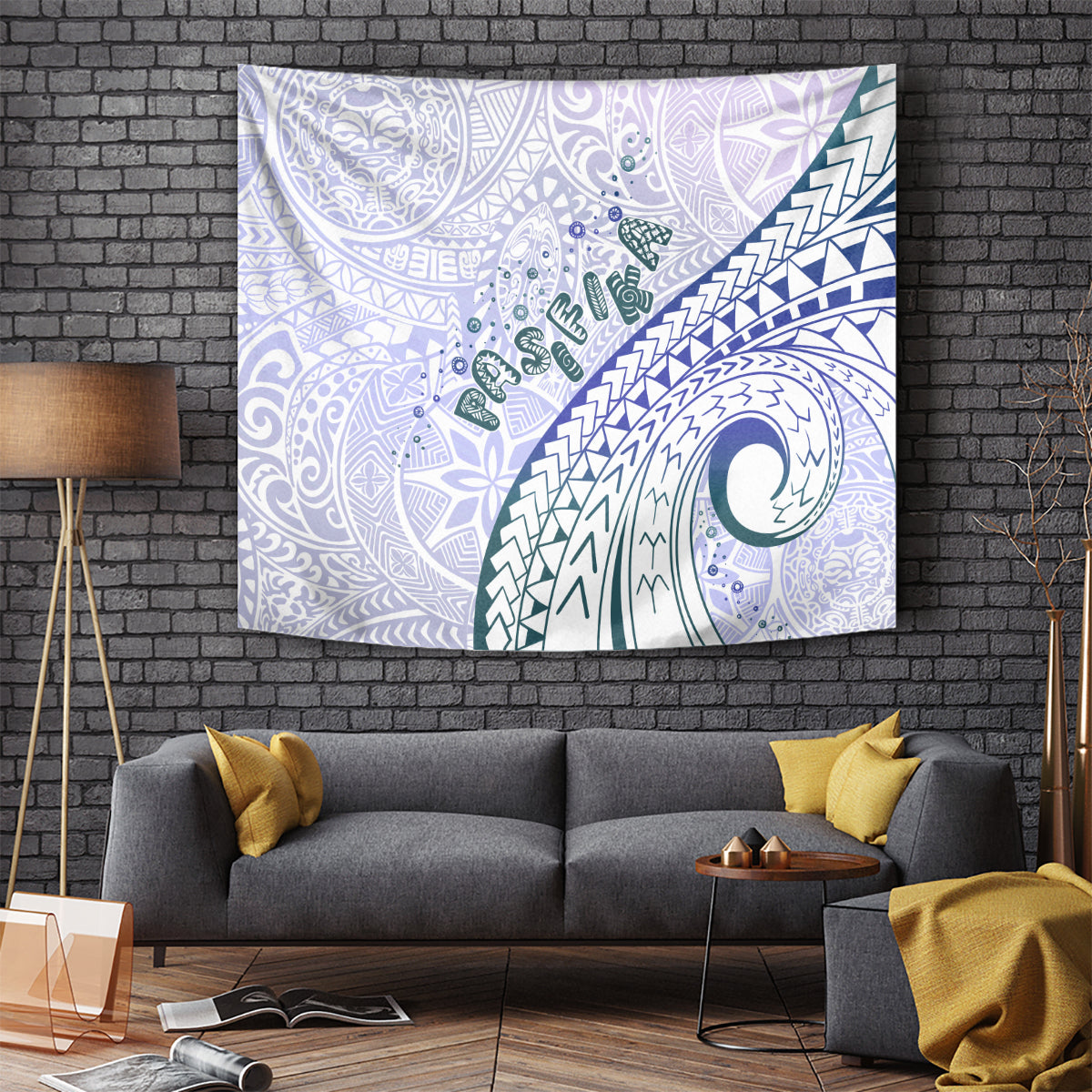 Pasifika Festival Tapestry Tribal Pattern Violet Version LT01 - Polynesian Pride