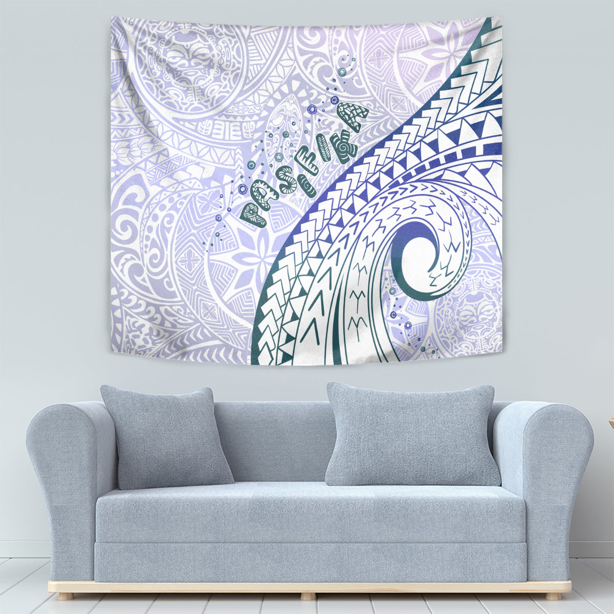 Pasifika Festival Tapestry Tribal Pattern Violet Version LT01 - Polynesian Pride