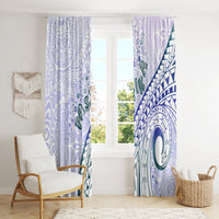 Pasifika Festival Window Curtain Tribal Pattern Violet Version LT01 - Polynesian Pride
