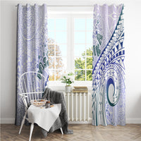 Pasifika Festival Window Curtain Tribal Pattern Violet Version LT01 - Polynesian Pride