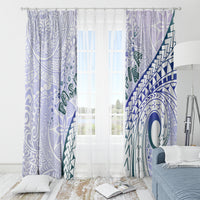 Pasifika Festival Window Curtain Tribal Pattern Violet Version LT01 - Polynesian Pride