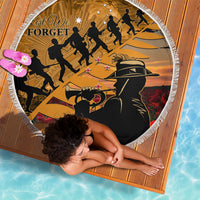 ANZAC Day 2024 Beach Blanket Silver Fern With A Trumpet Soldier LT01 - Polynesian Pride