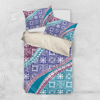 Hawaiian Quilt Pattern Bedding Set Purple Blue Color Mixed LT01 US Twin 172cm x 218cm Purple - Polynesian Pride