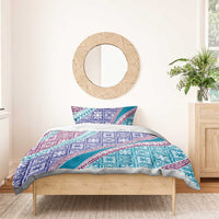 Hawaiian Quilt Pattern Bedding Set Purple Blue Color Mixed LT01 - Polynesian Pride