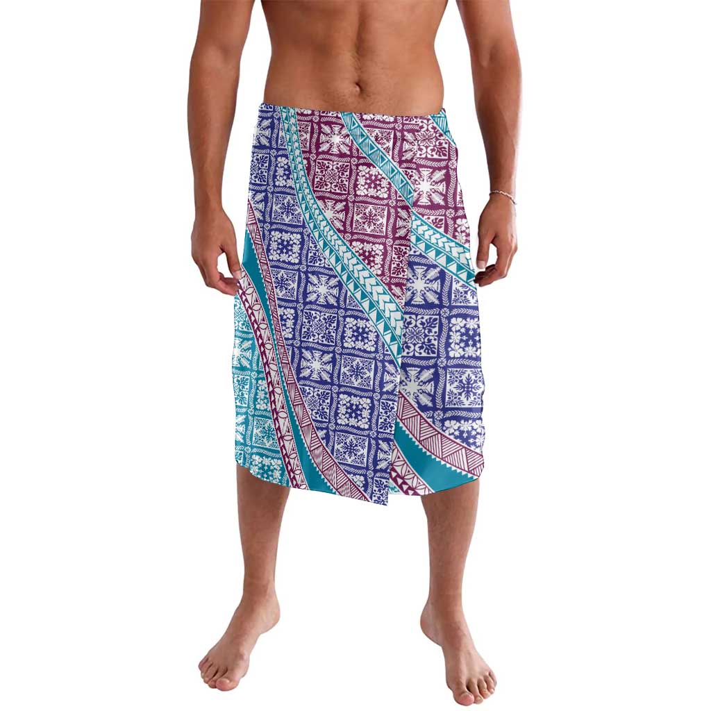 Hawaiian Quilt Pattern Lavalava Purple Blue Color Mixed LT01 Purple - Polynesian Pride
