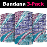 Hawaiian Quilt Pattern Neck Gaiter Purple Blue Color Mixed LT01 package One Size: 25*50cm Purple - Polynesian Pride