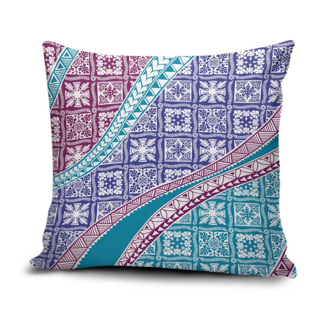 Hawaiian Quilt Pattern Pillow Cover Purple Blue Color Mixed LT01 Purple - Polynesian Pride