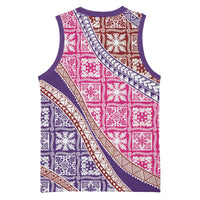 Hawaiian Quilt Pattern Basketball Jersey Sweet Color Mixed LT01 - Polynesian Pride