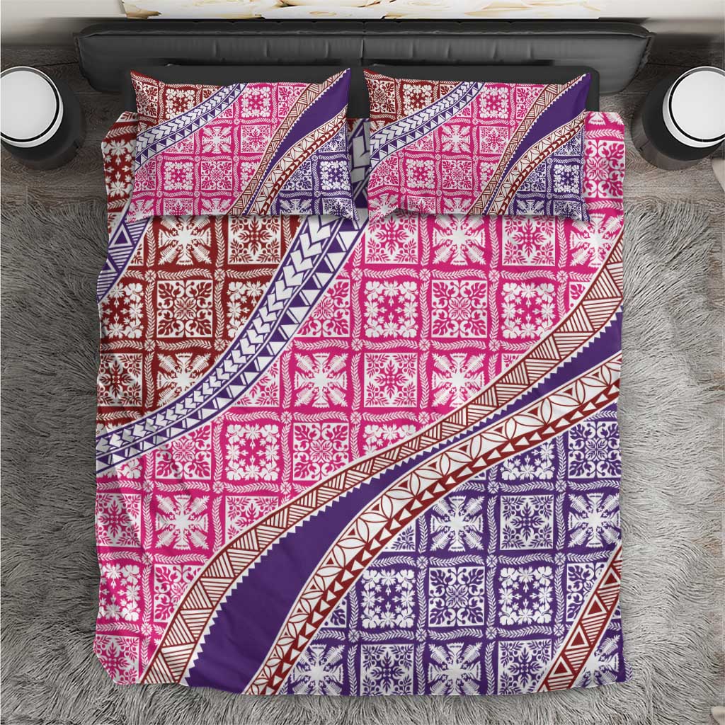 Hawaiian Quilt Pattern Bedding Set Sweet Color Mixed LT01 Pink - Polynesian Pride