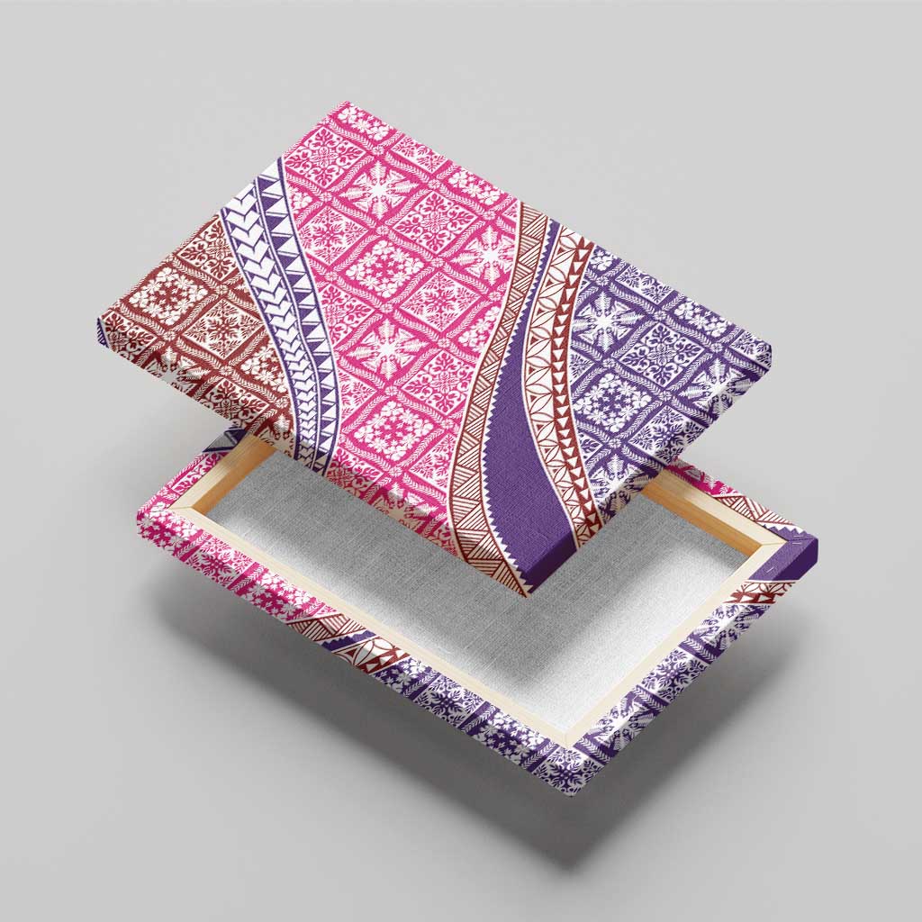 Hawaiian Quilt Pattern Canvas Wall Art Sweet Color Mixed LT01 - Polynesian Pride