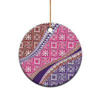Hawaiian Quilt Pattern Ceramic Ornament Sweet Color Mixed LT01 - Polynesian Pride