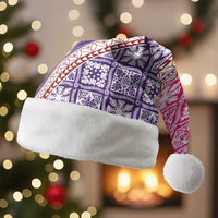 Hawaiian Quilt Pattern Christmas Santa Hat Sweet Color Mixed LT01 Without Fur Pink - Polynesian Pride