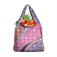 Hawaiian Quilt Pattern Grocery Bag Sweet Color Mixed LT01 1-pack One Size Pink - Polynesian Pride