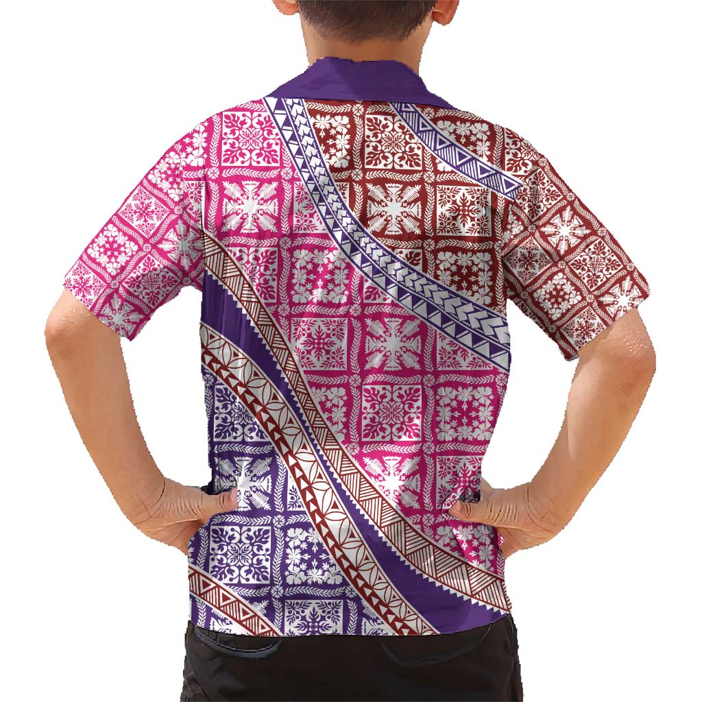 Hawaiian Quilt Pattern Kid Hawaiian Shirt Sweet Color Mixed LT01 - Polynesian Pride