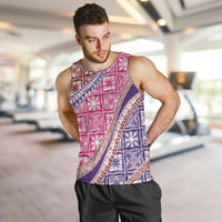 Hawaiian Quilt Pattern Men Tank Top Sweet Color Mixed LT01 Pink - Polynesian Pride