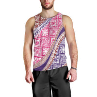 Hawaiian Quilt Pattern Men Tank Top Sweet Color Mixed LT01 - Polynesian Pride