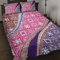 Hawaiian Quilt Pattern Quilt Bed Set Sweet Color Mixed LT01 Pink - Polynesian Pride