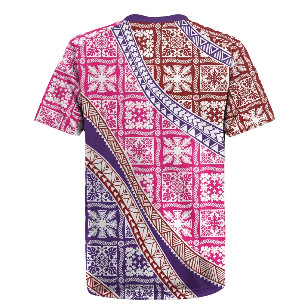 Hawaiian Quilt Pattern Rugby Jersey Sweet Color Mixed LT01 - Polynesian Pride