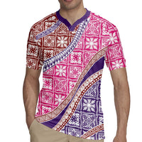 Hawaiian Quilt Pattern Rugby Jersey Sweet Color Mixed LT01 - Polynesian Pride