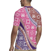 Hawaiian Quilt Pattern Rugby Jersey Sweet Color Mixed LT01 - Polynesian Pride