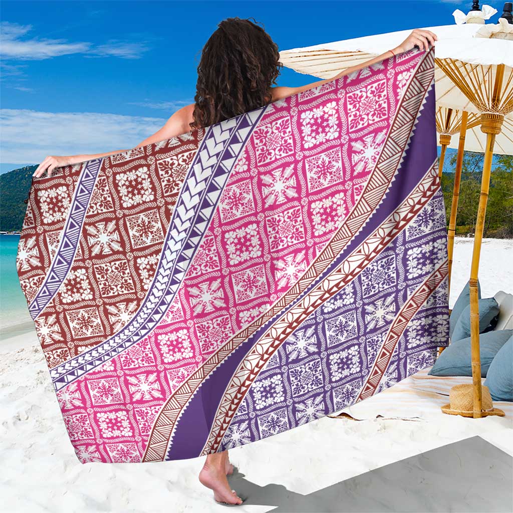 Hawaiian Quilt Pattern Sarong Sweet Color Mixed LT01 One Size 44 x 66 inches Pink - Polynesian Pride