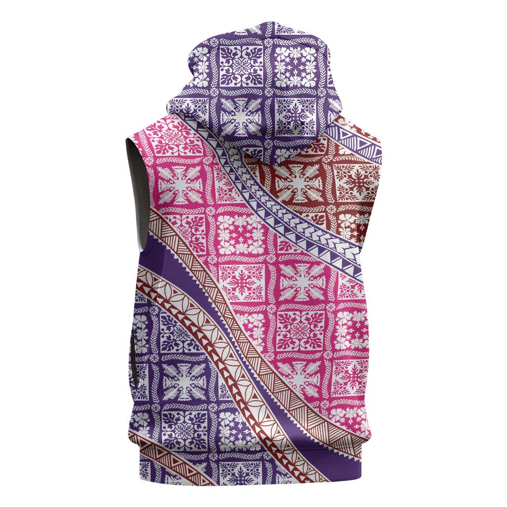 Hawaiian Quilt Pattern Sleeveless Hoodie Sweet Color Mixed LT01 - Polynesian Pride