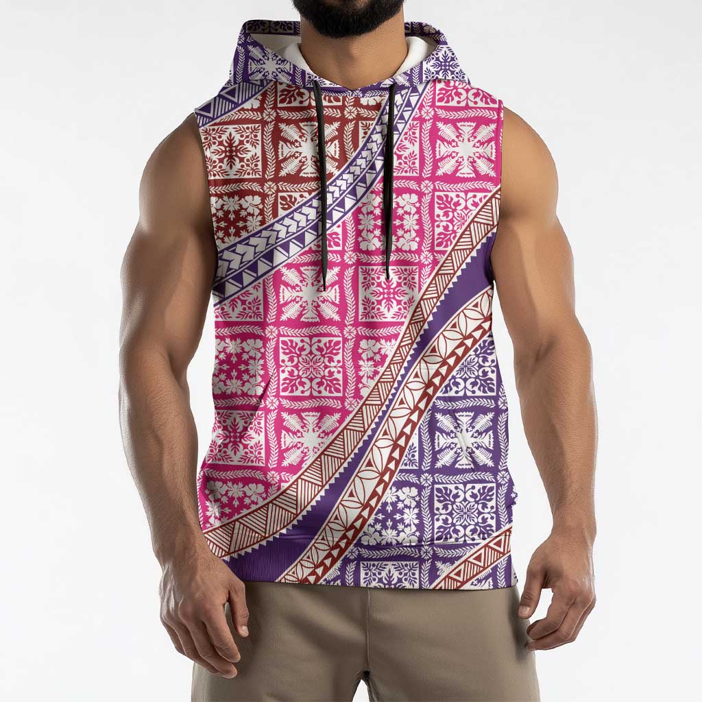 Hawaiian Quilt Pattern Sleeveless Hoodie Sweet Color Mixed LT01 - Polynesian Pride