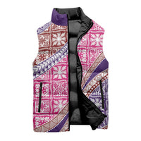 Hawaiian Quilt Pattern Sleeveless Puffer Jacket Sweet Color Mixed LT01 - Polynesian Pride