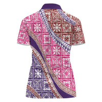 Hawaiian Quilt Pattern Women Polo Shirt Sweet Color Mixed LT01 - Polynesian Pride