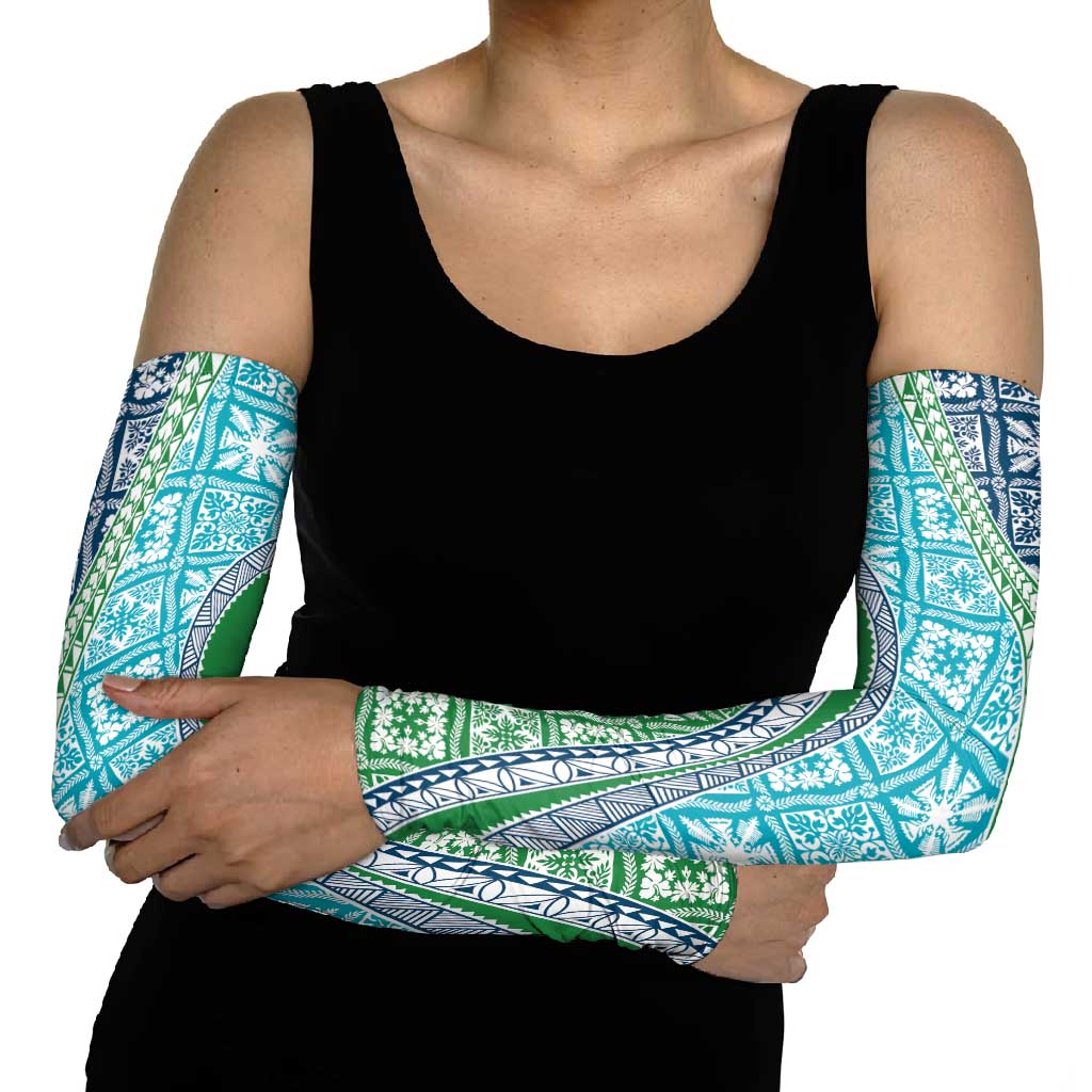 Hawaiian Quilt Pattern Arm Sleeves Fresh Color Mixed LT01 - Polynesian Pride
