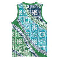 Hawaiian Quilt Pattern Basketball Jersey Fresh Color Mixed LT01 - Polynesian Pride