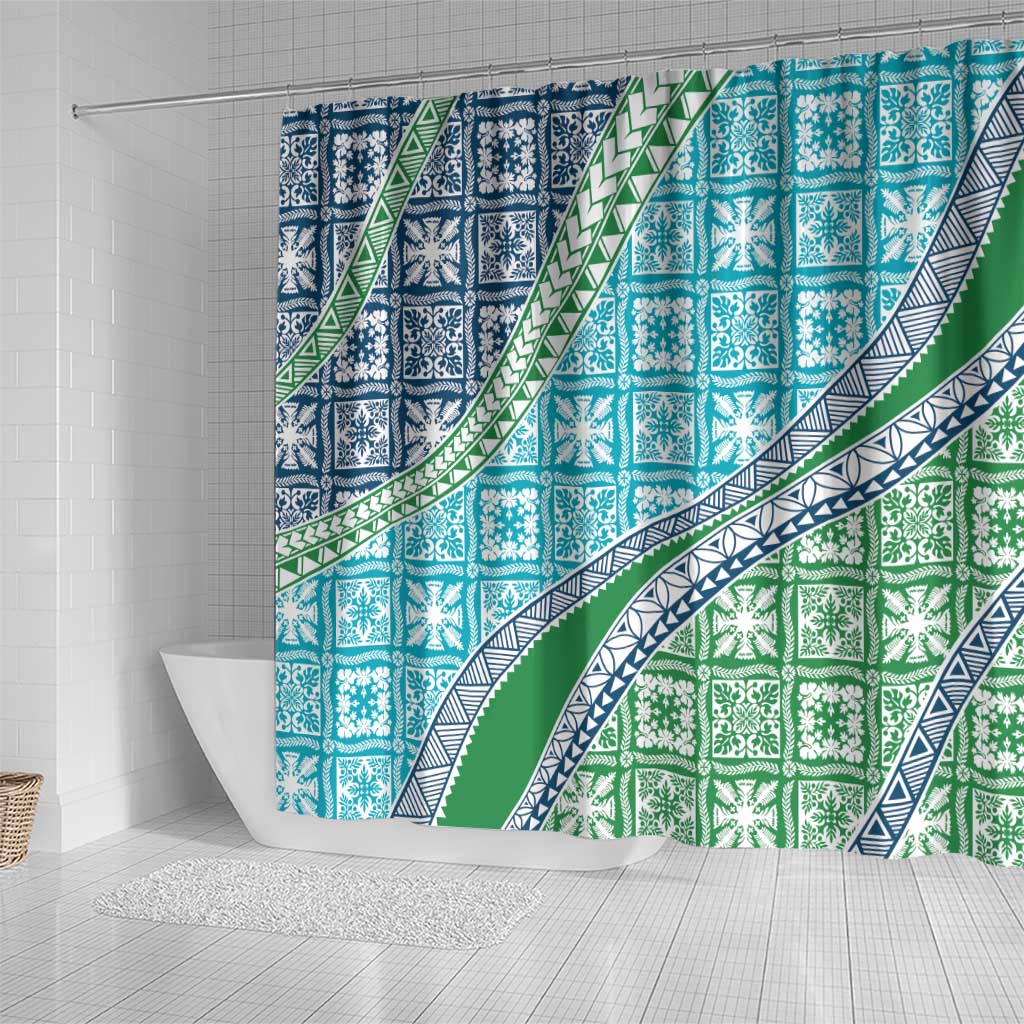 Hawaiian Quilt Pattern Shower Curtain Fresh Color Mixed LT01 - Polynesian Pride