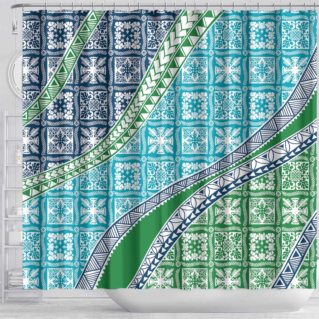 Hawaiian Quilt Pattern Shower Curtain Fresh Color Mixed LT01 - Polynesian Pride