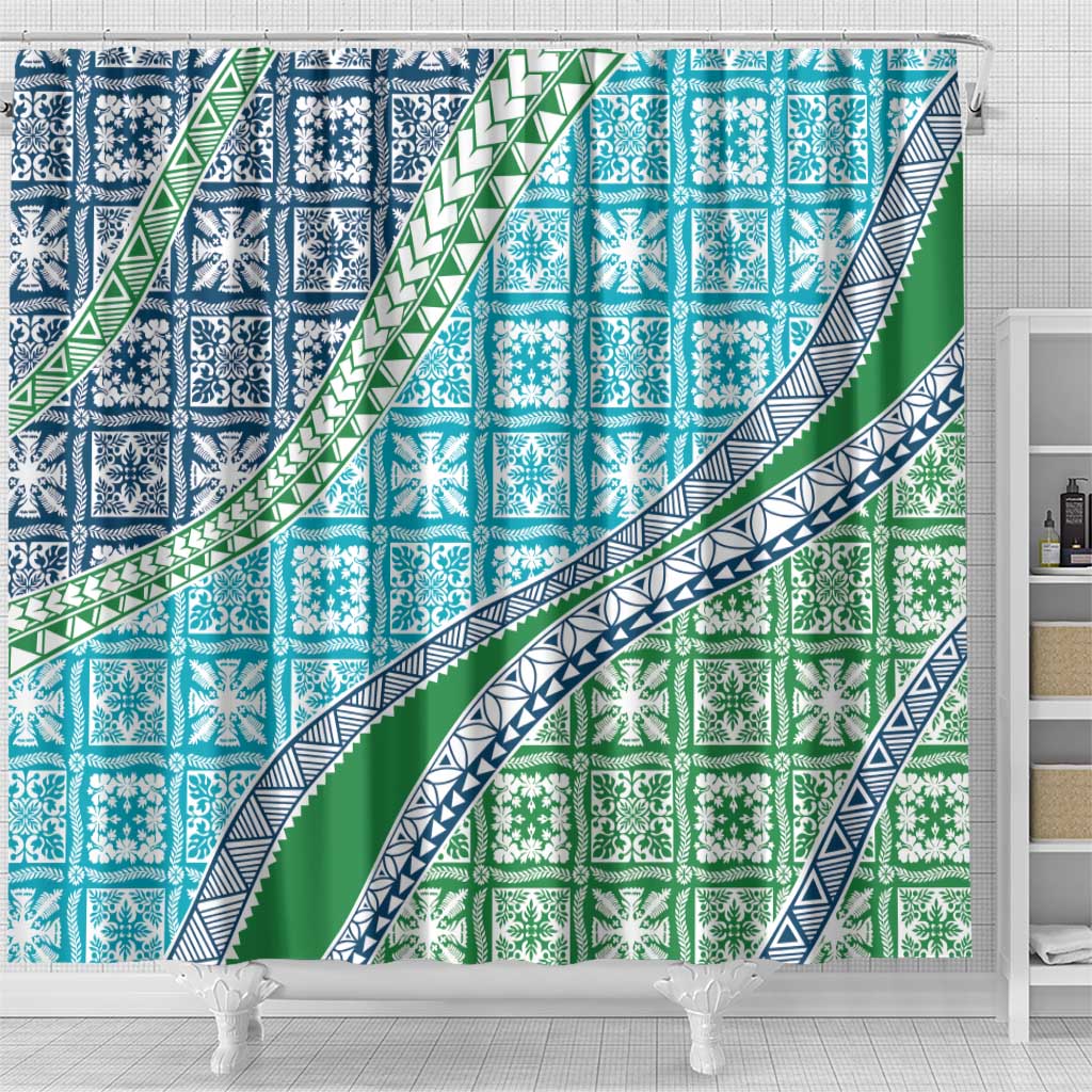 Hawaiian Quilt Pattern Shower Curtain Fresh Color Mixed LT01 - Polynesian Pride