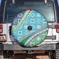 Hawaiian Quilt Pattern Spare Tire Cover Fresh Color Mixed LT01 Green - Polynesian Pride