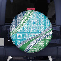 Hawaiian Quilt Pattern Spare Tire Cover Fresh Color Mixed LT01 No hole Green - Polynesian Pride