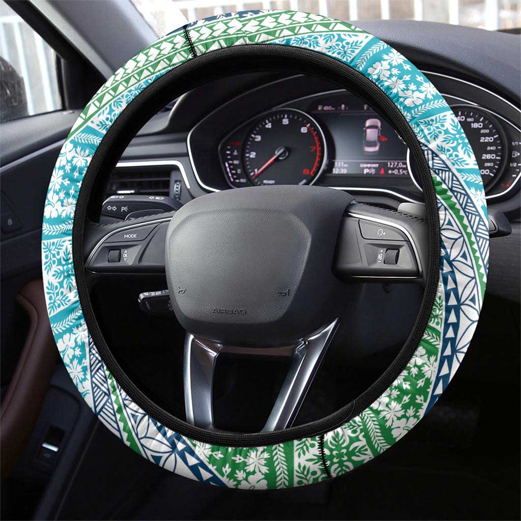 Hawaiian Quilt Pattern Steering Wheel Cover Fresh Color Mixed LT01 - Polynesian Pride