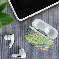Hawaiian Quilt Pattern AirPods Case Green Chestnut Color Mixed LT01 - Polynesian Pride
