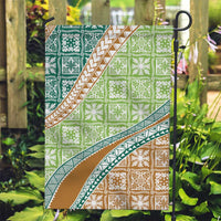 Hawaiian Quilt Pattern Garden Flag Green Chestnut Color Mixed LT01 Garden Flag Green - Polynesian Pride