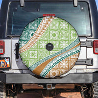 Hawaiian Quilt Pattern Spare Tire Cover Green Chestnut Color Mixed LT01 Green - Polynesian Pride
