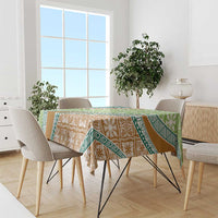 Hawaiian Quilt Pattern Tablecloth Green Chestnut Color Mixed LT01 - Polynesian Pride