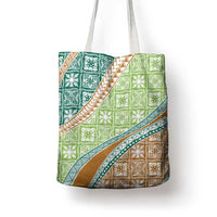 Hawaiian Quilt Pattern Tote Bag Green Chestnut Color Mixed LT01 - Polynesian Pride