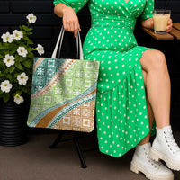 Hawaiian Quilt Pattern Tote Bag Green Chestnut Color Mixed LT01 - Polynesian Pride